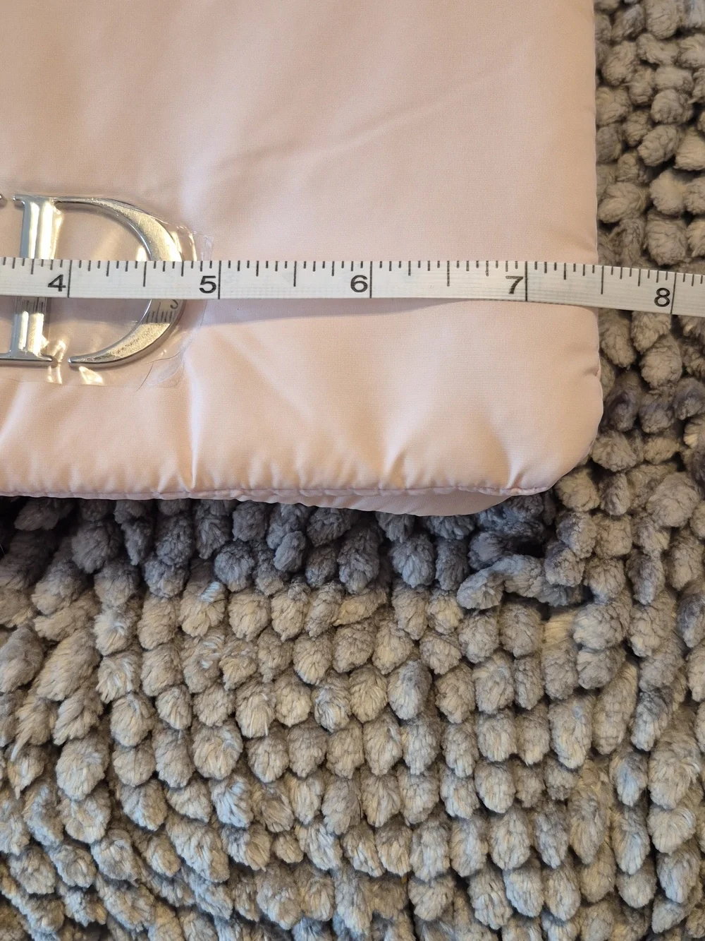 NWT Dior Blush Satin Clutch with Silver CD Emblem [B5-5] - Picture 8 of 9